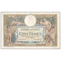 France 1909 100 Francs Note P #69 - Many Pinholes