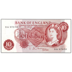 Great Britain ND (1960-70) 10 Ten Shillings Note P #373b - Uncirculated