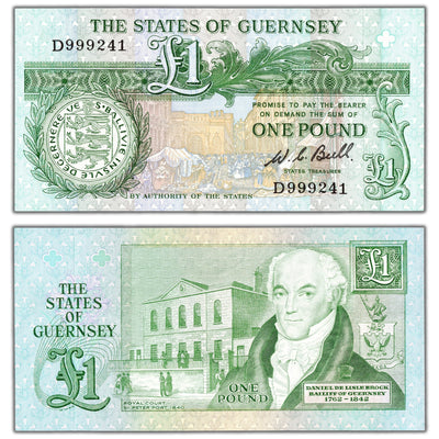 Guernsey ND (1980-89) 1 One Pound Note P #48a - Uncirculated