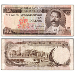 Barbados ND (1973) $10 Ten Dollars Note P #33 - Circulated