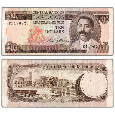 Barbados ND (1973) $10 Ten Dollars Note P #33 - Circulated