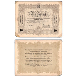 SOLD Hungary 1848 10 Forint Note P #S117 - Circulated (tape)