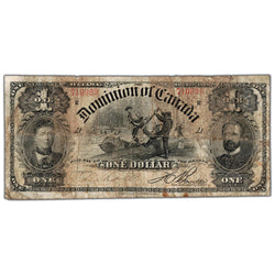SOLD $1 1898 Dominion of Canada Note Boville ONEs Outward Series R DC-13c - Circulated
