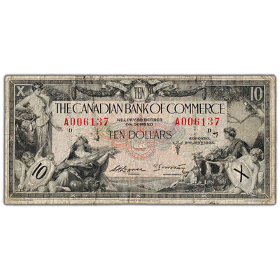 $10 1935 Canadian Bank of Commerce Canada Chartered Note #75-18-08a - Fine