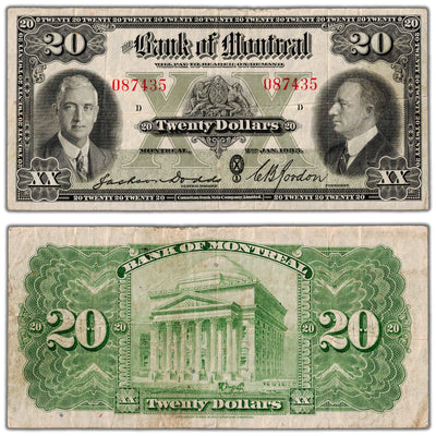 $20 1935 Bank of Montreal Canada Chartered Note #505-60-06 - F/VF