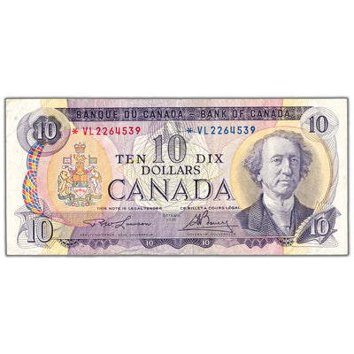 $10 1971 Bank of Canada Note *VL Replacement Prefix BC-49cA - VF