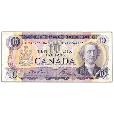 $10 1971 Bank of Canada Note *VA Replacement Prefix BC-49cA - VF