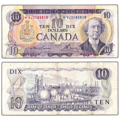 $10 1971 Bank of Canada Note *VJ Replacement Prefix BC-49cA - F/VF