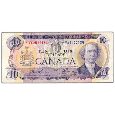 $10 1971 Bank of Canada Note *VA Replacement Prefix BC-49cA - Fine&nbsp;