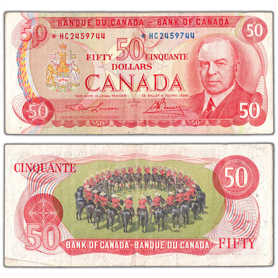 $50 1975 Bank of Canada Note *HC Replacement Prefix BC-51aA - F/VF