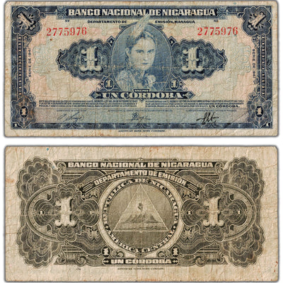 Nicaragua 1941 1 One Cordoba Note P #90a - Circulated