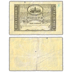 Haiti 1827 2 Two Gourdes Note P #33 - Two Holes/Writing