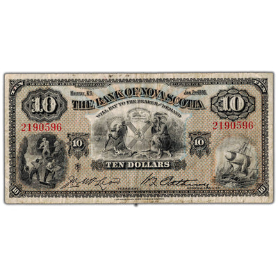 $10 1935 Bank of Nova Scotia Canada Chartered Note #550-36-04 - F/VF