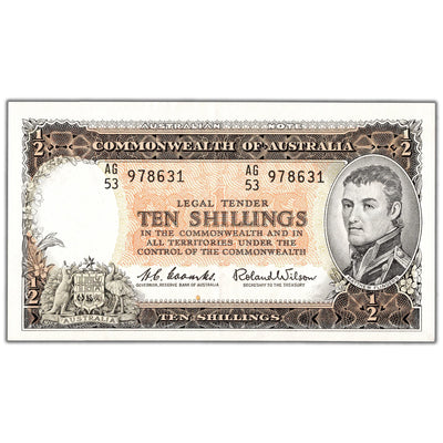 Australia ND (1961-65) 10 Ten Shillings Note P #33a - AU