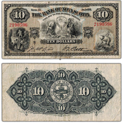 $10 1935 Bank of Nova Scotia Canada Chartered Note #550-36-04 - F/VF