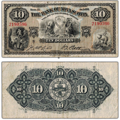 $10 1935 Bank of Nova Scotia Canada Chartered Note #550-36-04 - F/VF