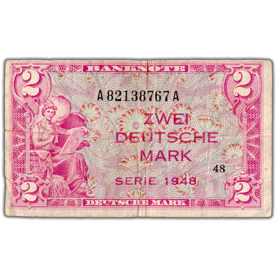 Germany 1948 2 Two Mark Note P #3a - Circulated