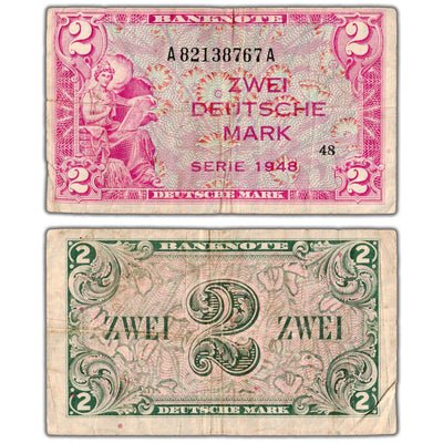 Germany 1948 2 Two Mark Note P #3a - Circulated
