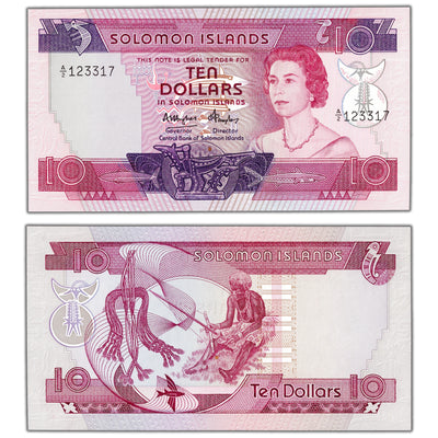 SOLD Solomon Islands ND (1984) $10 Ten Dollars Note P #11 - Choice Uncirculated