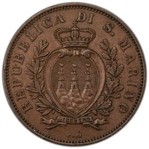 SOLD San Marino 1893 10 Centesimi Coin KM #2