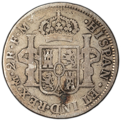 Mexico 1796 Mo FM 2 Reales Silver Coin