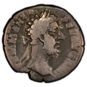 SOLD Ancient Rome AD 185 Commodus AR Denarius Coin RIC #139 - 2.55g