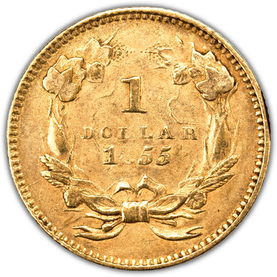 SOLD United States 1855 Type 2 Indian Princess G$1 Gold Dollar Coin