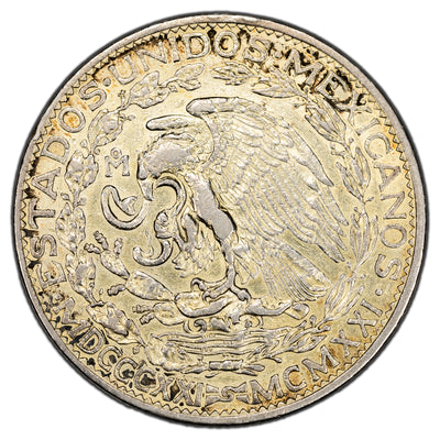 Mexico 1921 2 Two Pesos Silver Coin KM #462