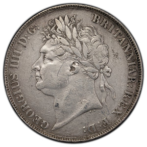 SOLD Great Britain 1821 One Crown Silver Coin - Scratched, Corrosion