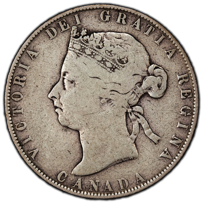 SOLD Canada 1898 50 Cents Half Dollar Silver Coin - VG