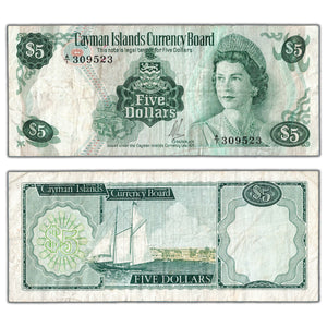 SOLD Cayman Islands 1971 $5 Five Dollars Note P #2a - Circulated