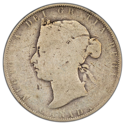 Canada 1871 50 Cents Half Dollar Silver Coin - Filler