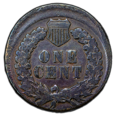 SOLD United States 1895 1 Cent Indian Head Penny Coin - 10% Off Center Error