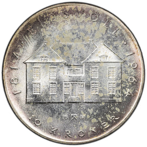 SOLD Norway 1964 10 Kroner Silver Coin KM #413