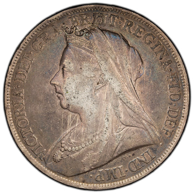 SOLD Great Britain 1900 Crown Silver Coin KM #783 - Rim Damage