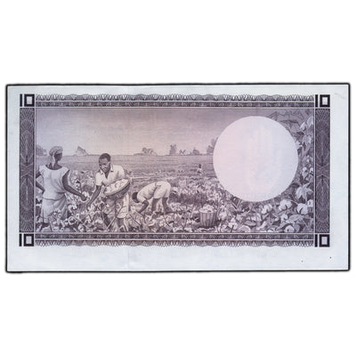 SOLD Uganda 1966 10 Shillings Note P-10a - Staple Hole