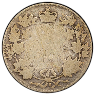 Canada 1871 50 Cents Half Dollar Silver Coin - Filler