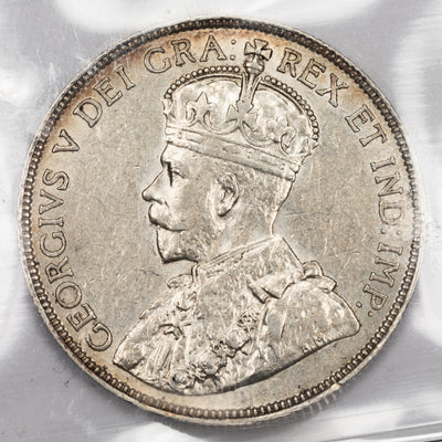 SOLD Canada 1912 50 Cents Half Dollar Silver Coin - ICCS VF-30
