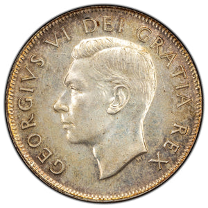 SOLD Canada 1951 50 Cents Half Dollar Silver Coin - Uncirculated +