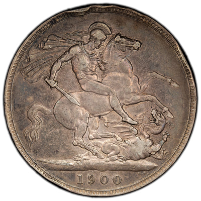 SOLD Great Britain 1900 Crown Silver Coin KM #783 - Rim Damage