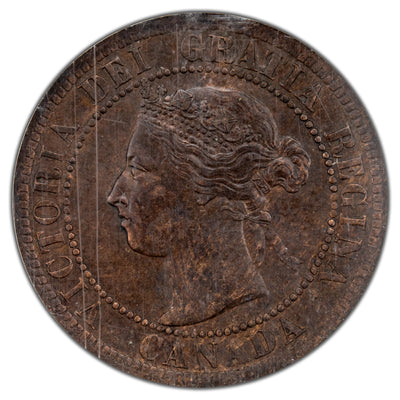 Canada 1897 1c One Large Cent Coin - NGC MS-62 BN