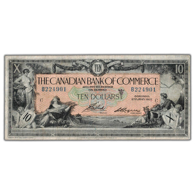 SOLD $10 1917 Canadian Bank of Commerce Chartered Note CH #75-16-04-12b