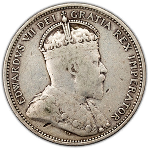 SOLD Canada 1904 25 Cents Quarter Silver Coin - Fine