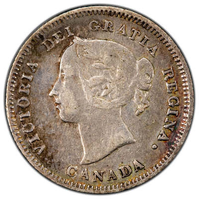 Canada 1890-H 5 Five Cents Silver Coin - Very Fine