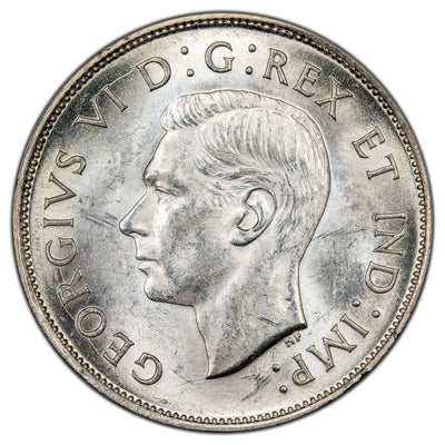 Canada 1942 50 Cents Half Dollar Silver Coin - Choice Uncirculated