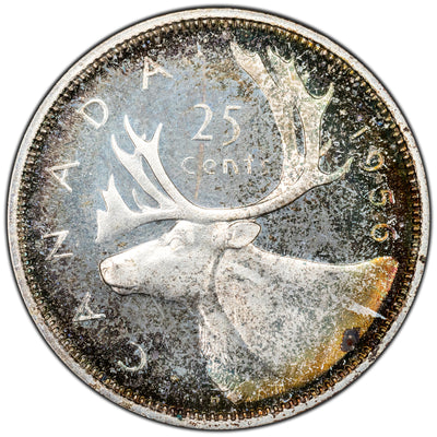 Canada 1956 25 Cents Quarter Silver Coin - MS-64