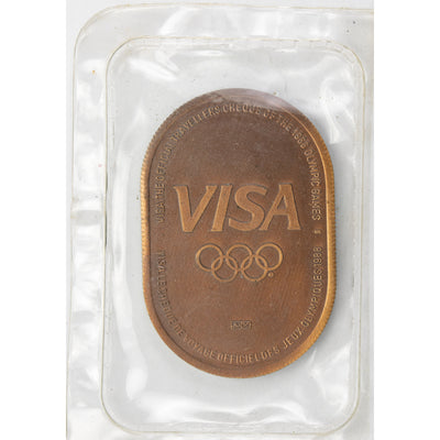 SOLD Johnson Matthey JM VISA 1988 Olympics Copper Bar - Sealed
