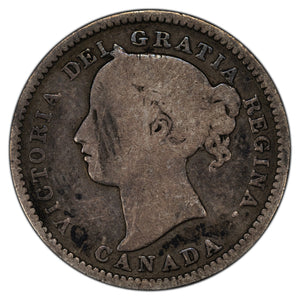 SOLD Canada 1898 Obverse 6 10 Cents Dime Silver Coin - G/VG