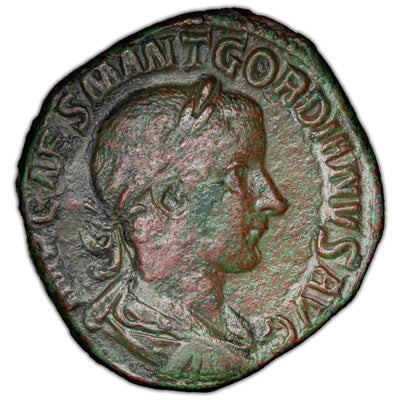Ancient Rome AD 240 Gordian III AE Sestertius Coin RIC #278 19.82g