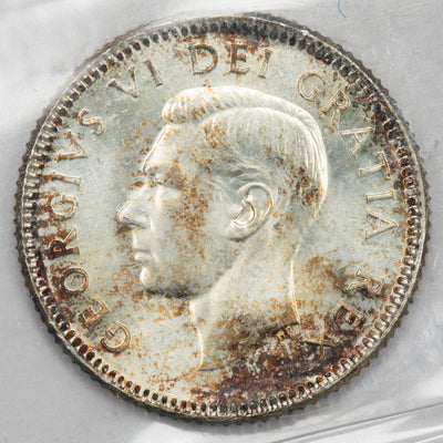 Canada 1949 10 Cents Dime Silver Coin - ICCS MS-66